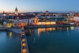 Blick über Friedrichshafen am Bodensee