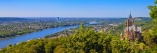 Blick aufs Rheintal vom Drachenfels bei Königswinter aus