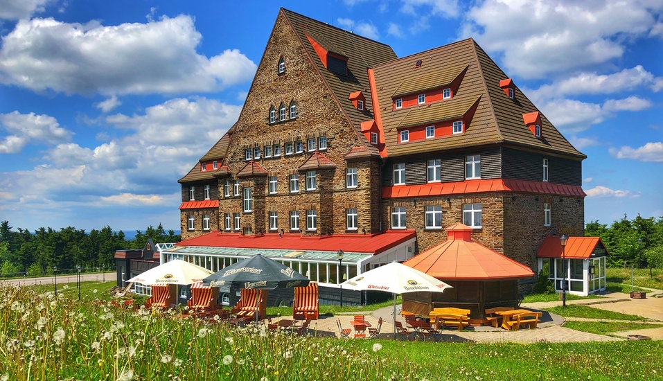 Relaxhotel Sachsenbaude Oberwiesenthal, Außenansicht Sommer