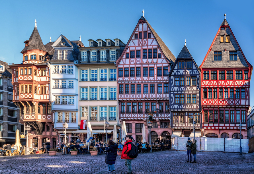 Das Römer-Viertel in der Frankfurter Altstadt wurde aufwendig restauriert.