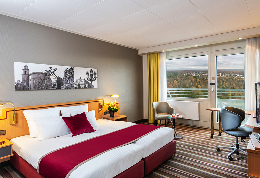 Beispiel eines Doppelzimmers Komfort im Leonardo Royal Hotel Frankfurt