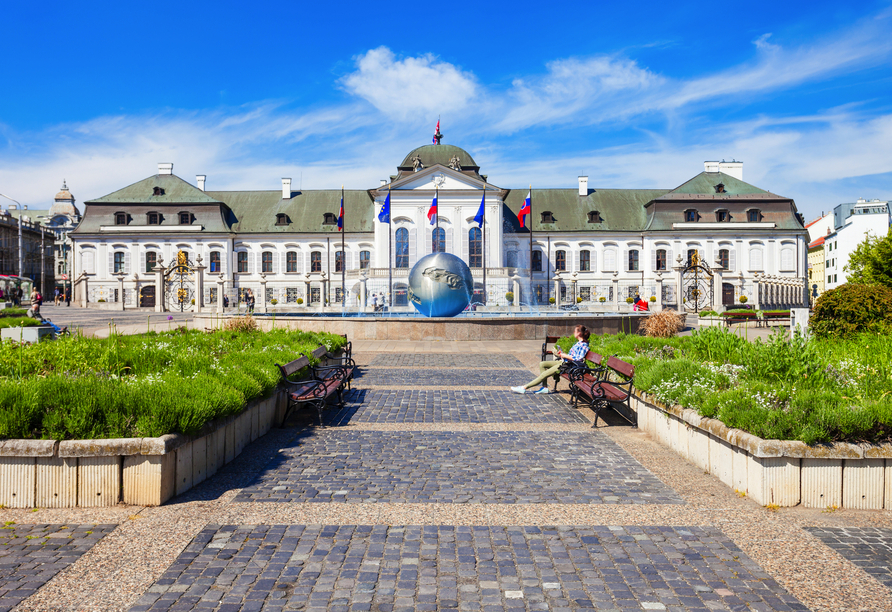 Das Palais Grassalkovich – das Präsidentenpalais – ist Sitz des slowakischen Präsidenten.