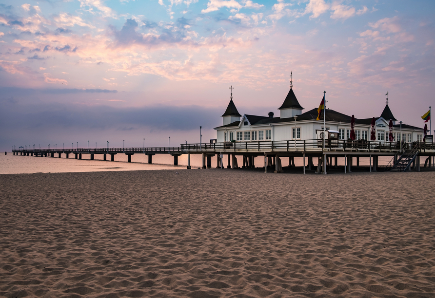 Ahlbecks Strand zeigt sich von seiner schönsten Seite.