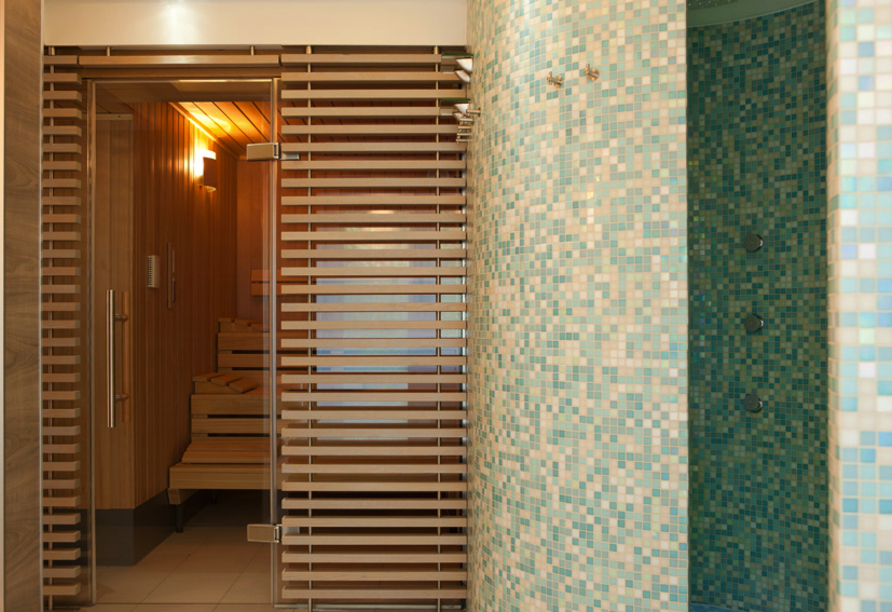 Die Sauna des Hotels lädt zum Verweilen ein.
