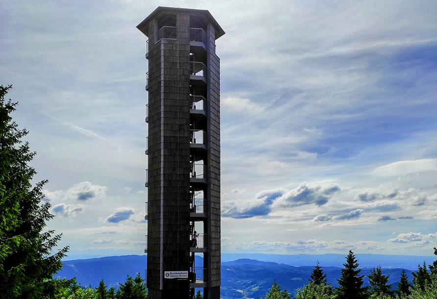 Besonders eindrucksvoll ist der Ausblick vom Buchkopfturm Oppenau.