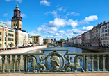 Schlendern Sie entlang der prächtigen Kanäle in Göteborg.