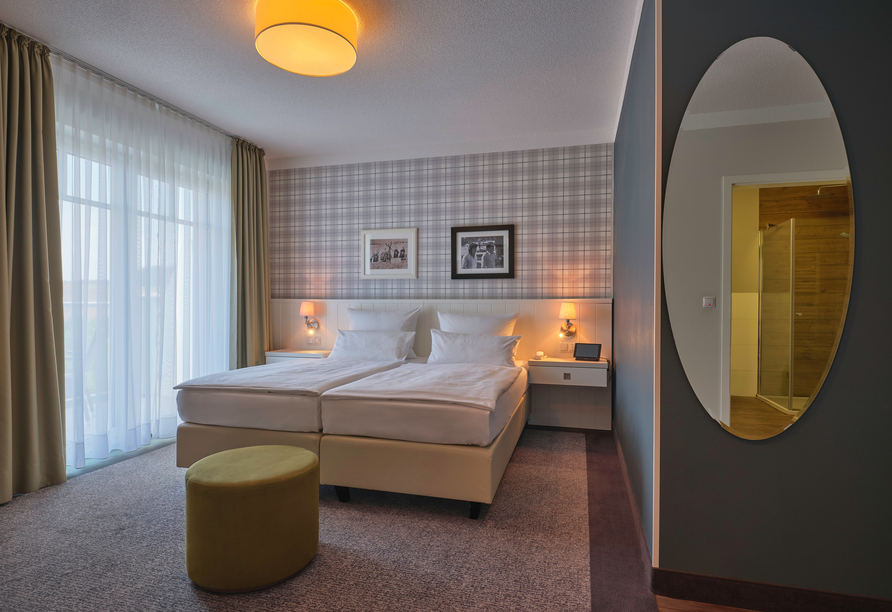 Beispiel eines Doppelzimmers des Dorint Resorts Baltic Hills Usedom