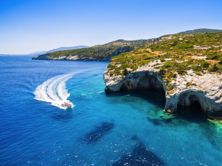 Blaue Reise rund um die Ionischen Inseln, Blue Caves, Agios Nikolaos