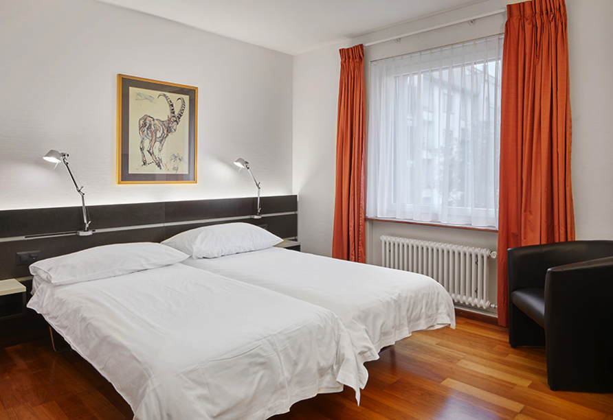 Beispiel eines Doppelzimmers Comfort im Hotel du Commerce in Basel