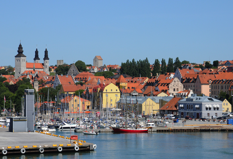 Der Hafen von Visby auf Gotland