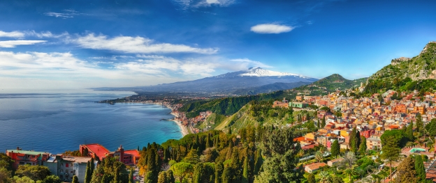 Rundreise Sizilien, Meer, Taormina, Ätna
