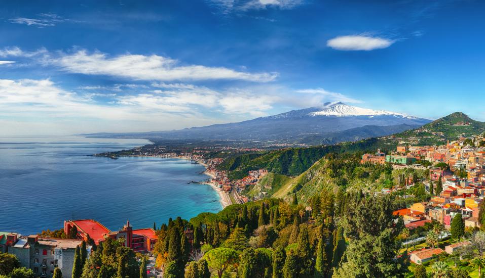 Rundreise Sizilien, Meer, Taormina, Ätna