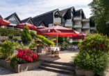 Die idyllisch gelegene Terrasse des Hotels Moselblick in Winningen