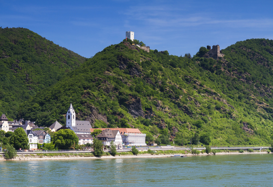 Rheinsteig, Sternwanderreise, Hotel Restaurant Colonius, St. Goarshausen,Burg Sterrenberg und Liebenstein