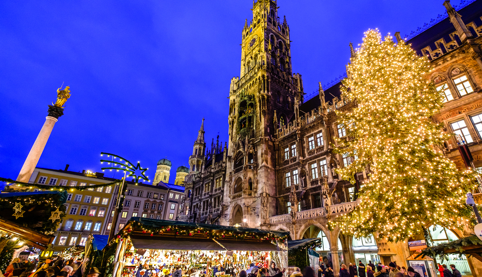 Genießen Sie während Ihres Weihnachtsurlaubs grandiose Ausblicke auf Münchens Top Sehenswürdigkeiten.