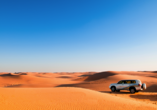 Ein aufregendes Jeep-Abenteuer durch die Weiten der Wüste können Sie bei Buchung des optionalen Halbtagesausflugs erleben.