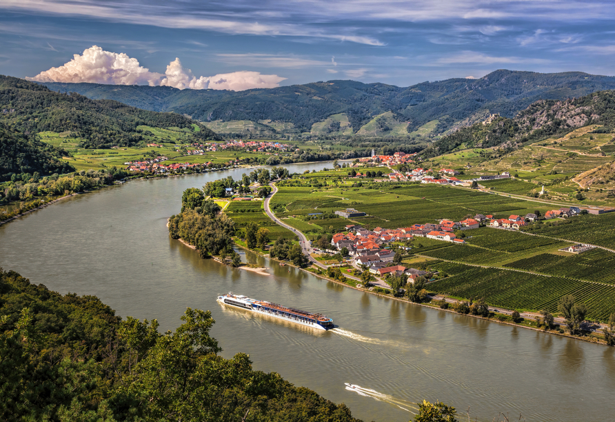 Die beeindruckende Wachau – das Donautal zwischen Melk und Krems – zählt seit 2000 zum UNESCO-Welterbe.