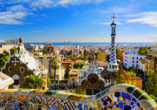 Barcelona ist insbesondere für die eindrucksvollen Werke Gaudís wie den Park Guell bekannt.