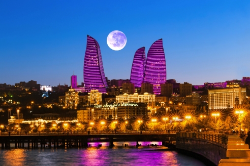 Juwelen von Aserbaidschan, Georgien und Armenien, Flame Towers, Baku
