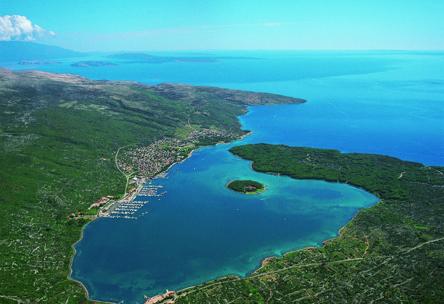 Die Bucht von Punat auf der Insel Krk