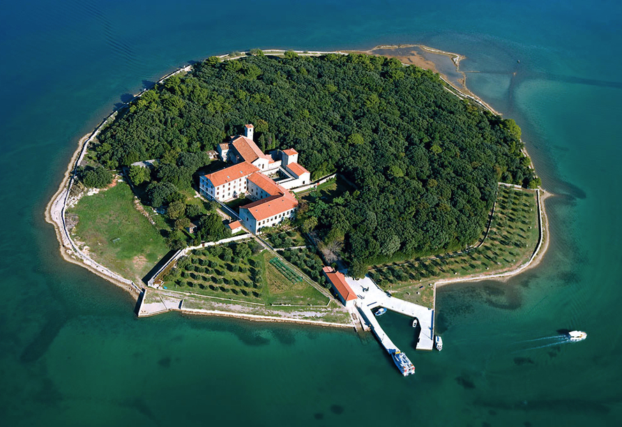 Die Insel Košljun von oben