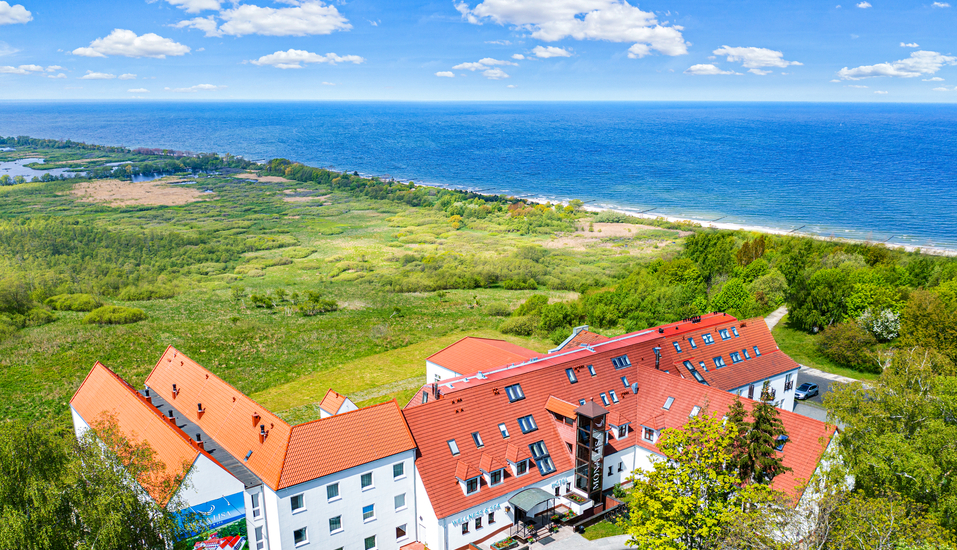 Panoramaansicht des Hotels Mona Lisa und der Umgebung