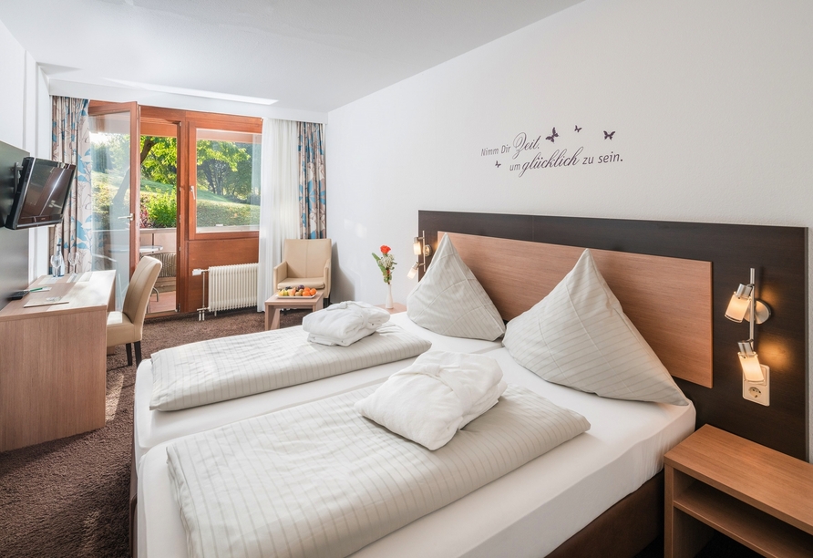 Beispiel eines Doppelzimmers im Nebengebäude Himmelreich des Hotels Waldachtal
