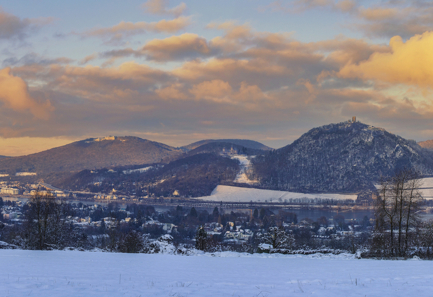Das Siebengebirge bietet Ihnen auch im Winter herrliche Aussichten.