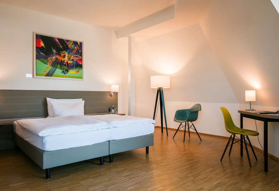 Beispiel eines Doppelzimmers Gold im Hotel Trezor in Singen