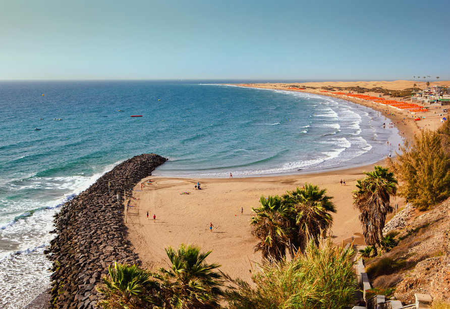 Der Strand Playa del Inglés auf Gran Canaria