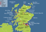 Große Rundreise durch das vielfältige Schottland, Reisezielkarte