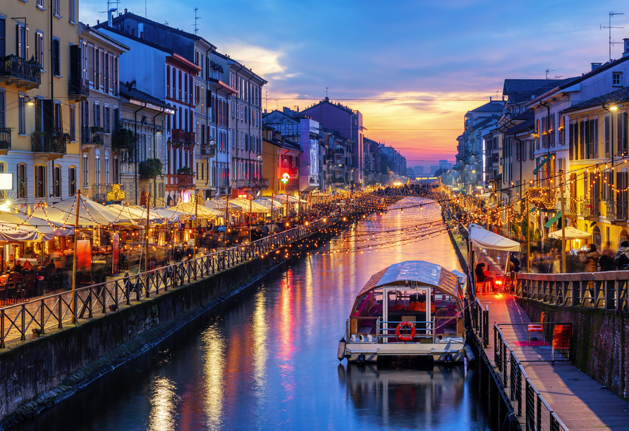 Der Naviglio Grande ist der älteste Kanal Mailands.