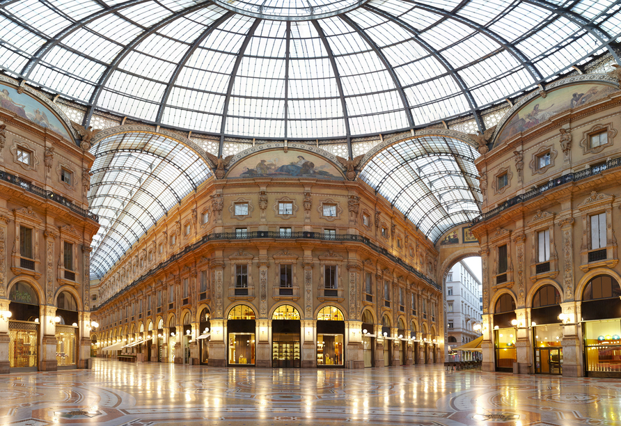 Eine der weltweit schönsten Einkaufspassagen: die Viktor-Emanuel-Galerie (Galleria Vittorio Emanuele II) 