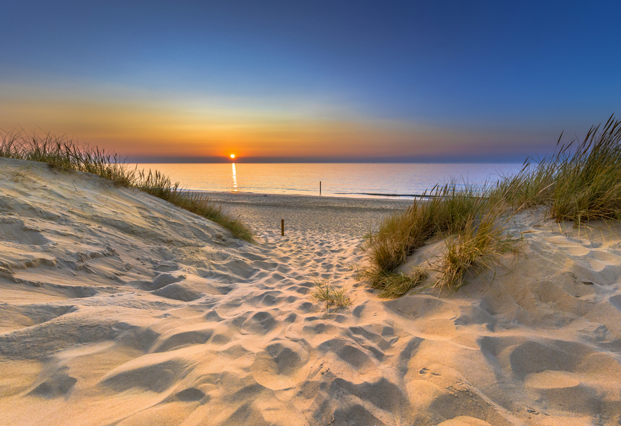 Die weiten Sanddünen laden dazu ein, den Alltag hinter sich zu lassen und pures Urlaubsfeeling zu genießen.