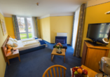 Beispiel eines Doppelzimmers mit Doppelbett im Hotel Rheinpark Rees