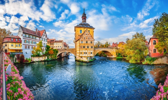 Das Brückenrathaus in Bamberg