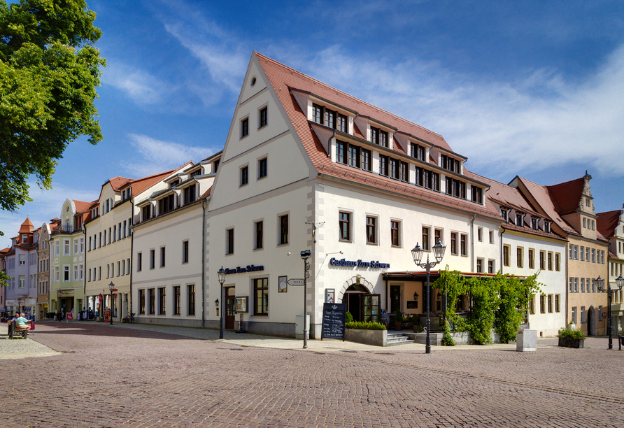 Hotel Gasthaus Zum Schwan in Oschatz in Sachsen Außenansicht