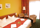 Beispiel eines Doppelzimmers Landseite im Seetel Hotel Nautic Usedom & Spa