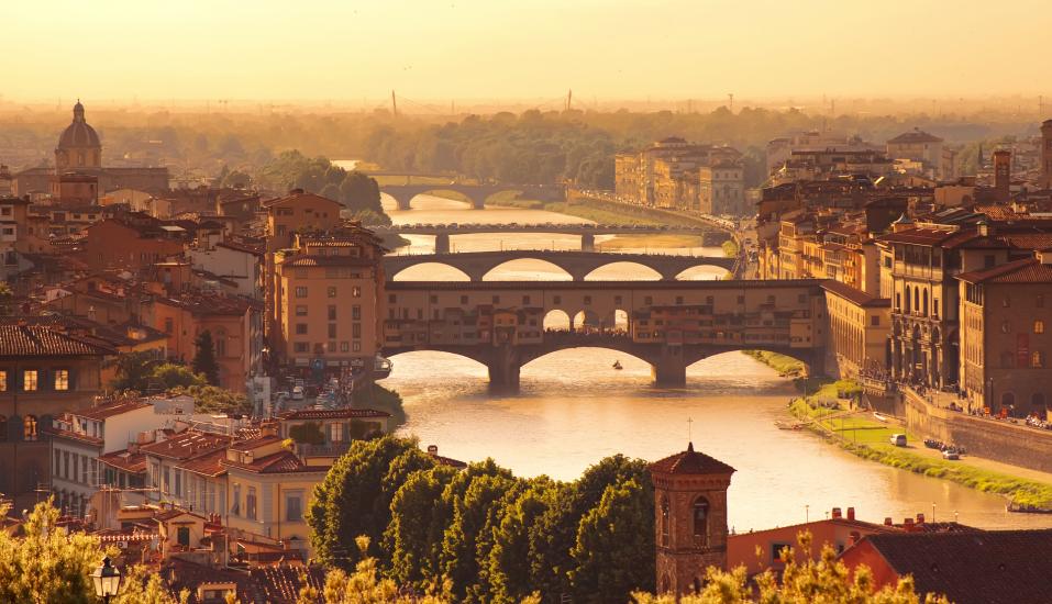 Die toskanische Hauptstadt Florenz heißt sie willkommen.