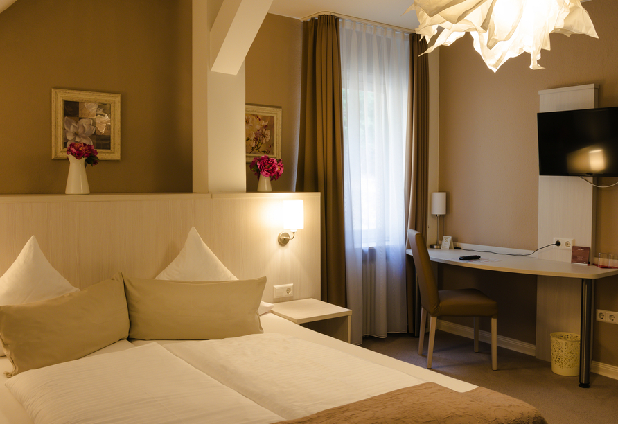 Beispiel eines Doppelzimmers Standard in der Villa Luise oder im Gästehaus