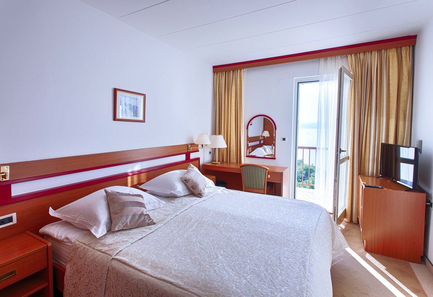 Beispiel eines Doppelzimmers Meerblick im Hotel Horizont