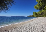 Der Strand von Tučepi ist mit vier Kilometern der längste Strandabschnitt an der Makarska Riviera.