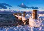 Polnische Ostsee, Meer im Winter