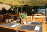 Bei sonnigem Wetter ruft die Terrasse!