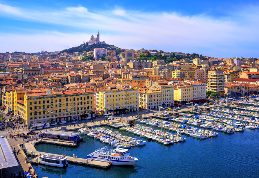 Freuen Sie sich auf einen Besuch in der französischen Hafenstadt Marseille. 