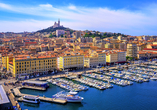 Freuen Sie sich auf einen Besuch in der französischen Hafenstadt Marseille. 
