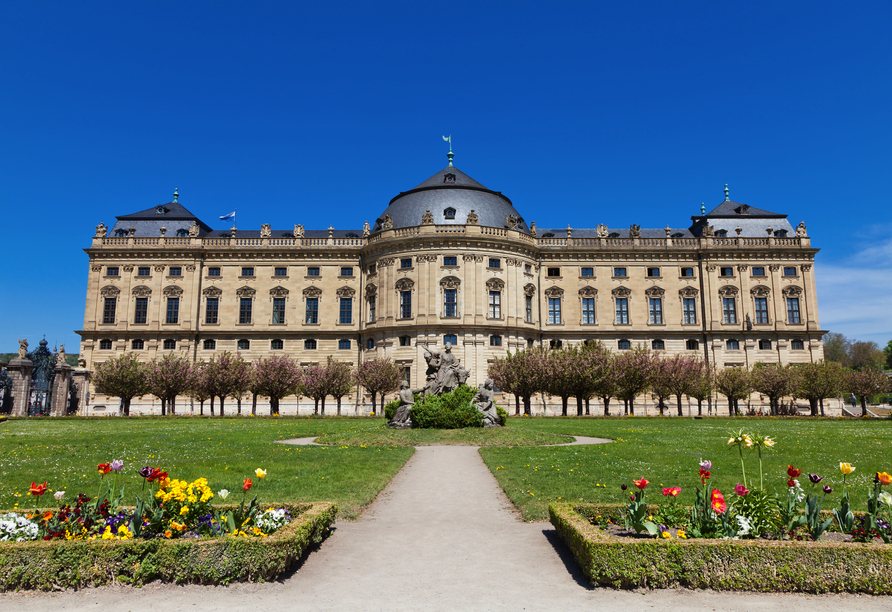 Die barocke Würzburger Residenz ist besonders prächtig.