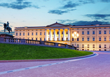 Das majestätische königliche Schloss in Oslo
