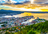 Stadtpanorama von Bergen