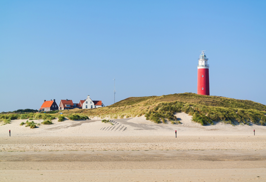 Erholen Sie sich am malerischen Strand der Insel Texel.